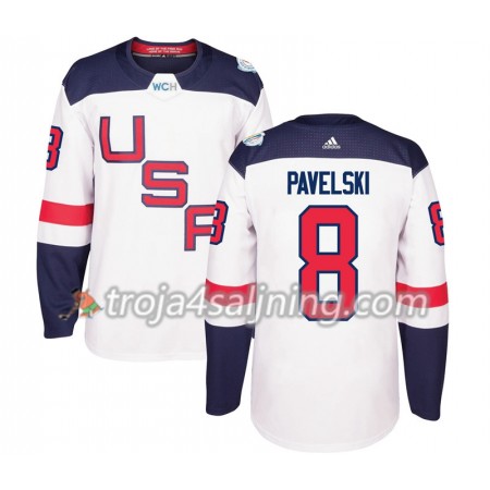 USA tröja Joe Pavelski 8 World Cup i ishockey 2016 Vit Premier - NHL Tröjor Herr USA tröja Joe Pavelski 8 World Cup i ishockey 2016 Vit Premier - NHL Tröjor Herr